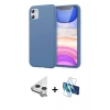 MARSİLYAN™- iPhone 11 Kılıf Kozmos Yansıma Özel Seri - Siyah 3D Antistatik Seramik Nano Ekran Koruyucu + Raze Metal Kamera Lens - GS