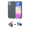 MARSİLYAN™- iPhone 11 Kılıf Kozmos Yansıma Özel Seri - Siyah 3D Antistatik Seramik Nano Ekran Koruyucu + Raze Metal Kamera Lens - SH
