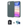 MARSİLYAN™- iPhone 11 Kılıf Kozmos Yansıma Özel Seri - Siyah 3D Antistatik Seramik Nano Ekran Koruyucu + PVD Metal Kamera Lens - SH