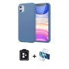 MARSİLYAN™- iPhone 11 Kılıf Kozmos Yansıma Özel Seri - Siyah 3D Antistatik Seramik Nano Ekran Koruyucu + PVD Metal Kamera Lens - SH