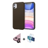 MARSİLYAN™- iPhone 11 Kılıf Kozmos Yansıma Özel Seri - Siyah 3D Antistatik Seramik Nano Ekran Koruyucu + Raze Metal Kamera Lens - SH