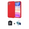 MARSİLYAN™- iPhone 11 Kılıf Kozmos Yansıma Özel Seri - Siyah 3D Antistatik Seramik Nano Ekran Koruyucu + PVD Metal Kamera Lens - SH