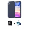 MARSİLYAN™- iPhone 11 Kılıf Kozmos Yansıma Özel Seri - Siyah 3D Antistatik Seramik Nano Ekran Koruyucu + PVD Metal Kamera Lens - TU