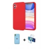 MARSİLYAN™- iPhone 11 Kılıf Kozmos Yansıma Özel Seri - Siyah 3D Antistatik Seramik Nano Ekran Koruyucu + Neon Fosforlu Kamera Lens - YL