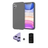 MARSİLYAN™- iPhone 11 Kılıf Kozmos Yansıma Özel Seri - Siyah 6D Antistatik Mat Seramik Hayalet Nano Ekran Koruyucu + Raze Metal Kamera Lens - MR