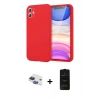 MARSİLYAN™- iPhone 11 Kılıf Kozmos Yansıma Özel Seri - Siyah 6D Antistatik Mat Seramik Hayalet Nano Ekran Koruyucu + Pers Alüminyum Kamera Lens - LT