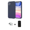 MARSİLYAN™- iPhone 11 Kılıf Kozmos Yansıma Özel Seri - Siyah 6D Antistatik Mat Seramik Hayalet Nano Ekran Koruyucu + Pers Alüminyum Kamera Lens - YL