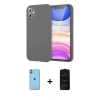 MARSİLYAN™- iPhone 11 Kılıf Kozmos Yansıma Özel Seri - Siyah 6D Antistatik Mat Seramik Hayalet Nano Ekran Koruyucu + Neon Fosforlu Kamera Lens - YL