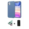 MARSİLYAN™- iPhone 11 Kılıf Kozmos Yansıma Özel Seri - Siyah 6D Antistatik Mat Seramik Hayalet Nano Ekran Koruyucu + Raze Metal Kamera Lens - KI