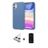 MARSİLYAN™- iPhone 11 Kılıf Kozmos Yansıma Özel Seri - Siyah 6D Antistatik Mat Seramik Hayalet Nano Ekran Koruyucu + Raze Metal Kamera Lens - GS