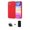 MARSİLYAN™- iPhone 11 Kılıf Kozmos Yansıma Özel Seri - Siyah 6D Antistatik Mat Seramik Hayalet Nano Ekran Koruyucu + Kamera Lens Koruma Cam - SF