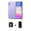 MARSİLYAN™- iPhone 11 Kılıf Kozmos Yansıma Özel Seri - Siyah 6D Antistatik Mat Seramik Hayalet Nano Ekran Koruyucu + PVD Metal Kamera Lens - MI