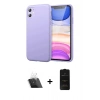 MARSİLYAN™- iPhone 11 Kılıf Kozmos Yansıma Özel Seri - Siyah 6D Antistatik Mat Seramik Hayalet Nano Ekran Koruyucu + Kamera Lens Koruma Cam - SF
