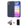 MARSİLYAN™- iPhone 11 Kılıf Kozmos Yansıma Özel Seri - Siyah 6D Antistatik Mat Seramik Hayalet Nano Ekran Koruyucu + Raze Metal Kamera Lens - SH