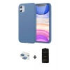 MARSİLYAN™- iPhone 11 Kılıf Kozmos Yansıma Özel Seri - Siyah 6D Antistatik Mat Seramik Hayalet Nano Ekran Koruyucu + Pers Alüminyum Kamera Lens - GI