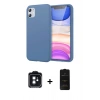 MARSİLYAN™- iPhone 11 Kılıf Kozmos Yansıma Özel Seri - Siyah 6D Antistatik Mat Seramik Hayalet Nano Ekran Koruyucu + PVD Metal Kamera Lens - SH