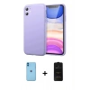 MARSİLYAN™- iPhone 11 Kılıf Kozmos Yansıma Özel Seri - Siyah 6D Antistatik Mat Seramik Hayalet Nano Ekran Koruyucu + Neon Fosforlu Kamera Lens - MI
