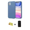 MARSİLYAN™- iPhone 11 Kılıf Kozmos Yansıma Özel Seri - Siyah 6D Antistatik Mat Seramik Hayalet Nano Ekran Koruyucu + Rainbow Kamera Lens Koruma Cam - KI
