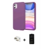 MARSİLYAN™- iPhone 11 Kılıf Kozmos Yansıma Özel Seri - Siyah 6D Antistatik Mat Seramik Hayalet Nano Ekran Koruyucu + Pers Alüminyum Kamera Lens - GD