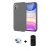 MARSİLYAN™- iPhone 11 Kılıf Kozmos Yansıma Özel Seri - Siyah 6D Antistatik Mat Seramik Hayalet Nano Ekran Koruyucu + Pers Alüminyum Kamera Lens - GI