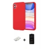 MARSİLYAN™- iPhone 11 Kılıf Kozmos Yansıma Özel Seri - Siyah 6D Antistatik Mat Seramik Hayalet Nano Ekran Koruyucu + Sarı Renkli Kamera Lens Koruma Cam