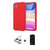 MARSİLYAN™- iPhone 11 Kılıf Kozmos Yansıma Özel Seri - Siyah 6D Antistatik Mat Seramik Hayalet Nano Ekran Koruyucu + Raze Metal Kamera Lens - GS