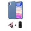 MARSİLYAN™- iPhone 11 Kılıf Kozmos Yansıma Özel Seri - Siyah 6D Antistatik Mat Seramik Hayalet Nano Ekran Koruyucu + Raze Metal Kamera Lens - SH