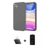 MARSİLYAN™- iPhone 11 Kılıf Kozmos Yansıma Özel Seri - Siyah 6D Antistatik Mat Seramik Hayalet Nano Ekran Koruyucu + Kamera Lens Koruma Cam - SF