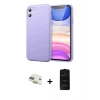 MARSİLYAN™- iPhone 11 Kılıf Kozmos Yansıma Özel Seri - Siyah 6D Antistatik Mat Seramik Hayalet Nano Ekran Koruyucu + Pers Alüminyum Kamera Lens - GD