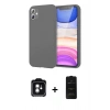 MARSİLYAN™- iPhone 11 Kılıf Kozmos Yansıma Özel Seri - Siyah 6D Antistatik Mat Seramik Hayalet Nano Ekran Koruyucu + PVD Metal Kamera Lens - YL