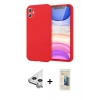 MARSİLYAN™- iPhone 11 Kılıf Kozmos Yansıma Özel Seri - Siyah 6D Mat Seramik Hayalet Nano Ekran Koruyucu + Raze Metal Kamera Lens - GS
