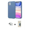 MARSİLYAN™- iPhone 11 Kılıf Kozmos Yansıma Özel Seri - Siyah 6D Mat Seramik Hayalet Nano Ekran Koruyucu + Pers Alüminyum Kamera Lens - YL