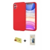 MARSİLYAN™- iPhone 11 Kılıf Kozmos Yansıma Özel Seri - Siyah 6D Mat Seramik Hayalet Nano Ekran Koruyucu + Rainbow Kamera Lens Koruma Cam - KI