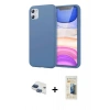 MARSİLYAN™- iPhone 11 Kılıf Kozmos Yansıma Özel Seri - Siyah 6D Mat Seramik Hayalet Nano Ekran Koruyucu + Pers Alüminyum Kamera Lens - LT