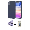 MARSİLYAN™- iPhone 11 Kılıf Kozmos Yansıma Özel Seri - Siyah 6D Mat Seramik Hayalet Nano Ekran Koruyucu + Raze Metal Kamera Lens - MR