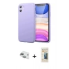 MARSİLYAN™- iPhone 11 Kılıf Kozmos Yansıma Özel Seri - Siyah 6D Mat Seramik Hayalet Nano Ekran Koruyucu + Pers Alüminyum Kamera Lens - YL