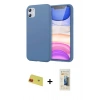 MARSİLYAN™- iPhone 11 Kılıf Kozmos Yansıma Özel Seri - Siyah 6D Mat Seramik Hayalet Nano Ekran Koruyucu + Rainbow Kamera Lens Koruma Cam - KI
