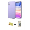 MARSİLYAN™- iPhone 11 Kılıf Kozmos Yansıma Özel Seri - Siyah 6D Mat Seramik Hayalet Nano Ekran Koruyucu + Rainbow Kamera Lens Koruma Cam - KI