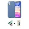 MARSİLYAN™- iPhone 11 Kılıf Kozmos Yansıma Özel Seri - Siyah 6D Mat Seramik Hayalet Nano Ekran Koruyucu + Raze Metal Kamera Lens - KI