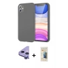 MARSİLYAN™- iPhone 11 Kılıf Kozmos Yansıma Özel Seri - Siyah 6D Mat Seramik Hayalet Nano Ekran Koruyucu + Raze Metal Kamera Lens - MR