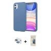MARSİLYAN™- iPhone 11 Kılıf Kozmos Yansıma Özel Seri - Siyah 6D Mat Seramik Hayalet Nano Ekran Koruyucu + Pers Alüminyum Kamera Lens - GI