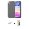 MARSİLYAN™- iPhone 11 Kılıf Kozmos Yansıma Özel Seri - Siyah 6D Mat Seramik Hayalet Nano Ekran Koruyucu + Renkli Kamera Lens Koruma Cam - TU