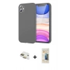 MARSİLYAN™- iPhone 11 Kılıf Kozmos Yansıma Özel Seri - Siyah 6D Mat Seramik Hayalet Nano Ekran Koruyucu + Pers Alüminyum Kamera Lens - GD