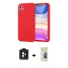 MARSİLYAN™- iPhone 11 Kılıf Kozmos Yansıma Özel Seri - Siyah 6D Mat Seramik Hayalet Nano Ekran Koruyucu + PVD Metal Kamera Lens - MI