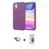 MARSİLYAN™- iPhone 11 Kılıf Kozmos Yansıma Özel Seri - Siyah 6D Mat Seramik Hayalet Nano Ekran Koruyucu + Pers Alüminyum Kamera Lens - LT
