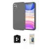 MARSİLYAN™- iPhone 11 Kılıf Kozmos Yansıma Özel Seri - Siyah 6D Mat Seramik Hayalet Nano Ekran Koruyucu + PVD Metal Kamera Lens - TU