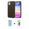 MARSİLYAN™- iPhone 11 Kılıf Kozmos Yansıma Özel Seri - Siyah 6D Mat Seramik Hayalet Nano Ekran Koruyucu + Neon Fosforlu Kamera Lens - TU