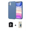 MARSİLYAN™- iPhone 11 Kılıf Kozmos Yansıma Özel Seri - Siyah 6D Mat Seramik Hayalet Nano Ekran Koruyucu + PVD Metal Kamera Lens - TU