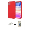 MARSİLYAN™- iPhone 11 Kılıf Kozmos Yansıma Özel Seri - Siyah 6D Mat Seramik Hayalet Nano Ekran Koruyucu + Renkli Kamera Lens Koruma Cam - TU