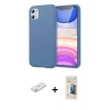 MARSİLYAN™- iPhone 11 Kılıf Kozmos Yansıma Özel Seri - Siyah 6D Mat Seramik Hayalet Nano Ekran Koruyucu + Renkli Kamera Lens Koruma Cam - TU